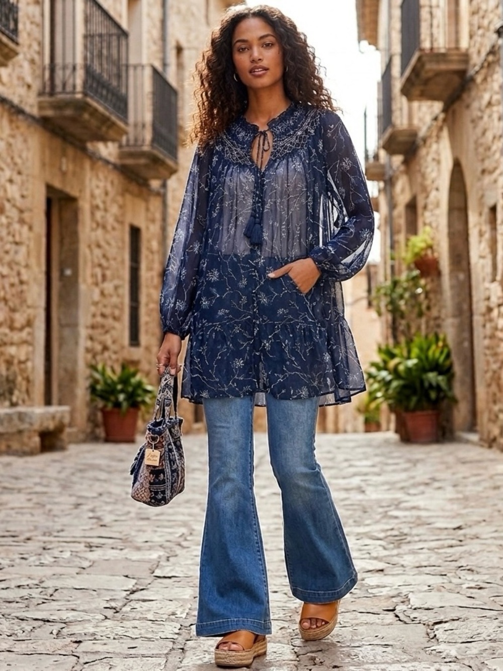 Free People Keeping Up with Kara Tunic Size Small
